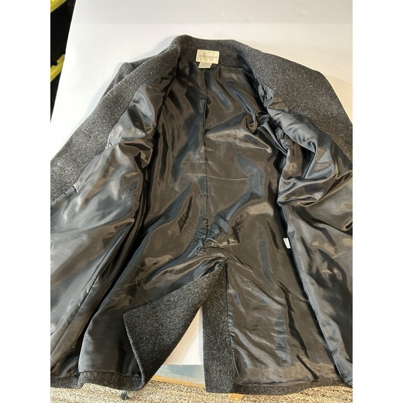 Worthington 10Petite Wool Women's Dress Coat-Gray - Picture 4 of 5